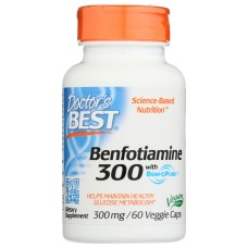 DOCTORS BEST: Benfotiamine 300Mg, 60 vc