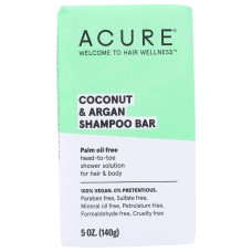 ACURE: Shampoo Bar Coconut Argan, 5 oz
