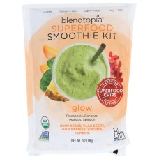 BLENDTOPIA: Glow Organic Superfood Smoothie Kit, 7oz
