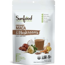 SUNFOOD SUPERFOODS: Maca & Mushroom Powder Organic, 7 oz