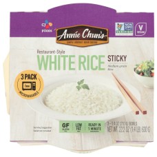 ANNIE CHUNS: Sticky White Rice 3Pk, 22.2 oz