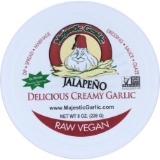 MAJESTIC GARLIC: JalapeÃ±o Delicious Creamy Garlic Spread, 8 oz