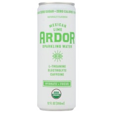 ARDOR ORGANIC: Mexican Lime Sparkling Water, 12 fo