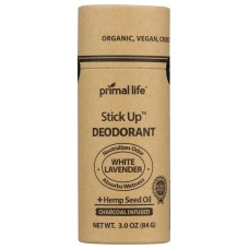 PRIMAL LIFE ORGANICS: Deodorant Stick White Lavender, 3 OZ