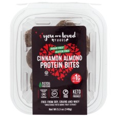 YOU ARE LOVED FOODS: Cinnamon Almond Protein Bites, 5.3 oz