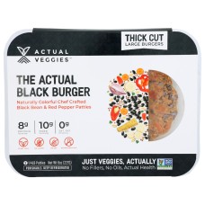 ACTUAL VEGGIES: Burger Black, 8 oz