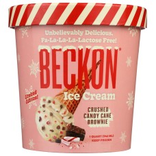BECKON: Crushed Candy Cane Brownie Ice Cream, 32 oz