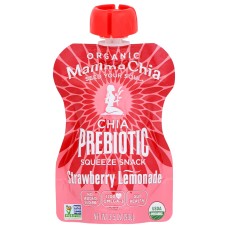 MAMMACHIA: Strawberry Lemonade Organic Chia Prebiotic Squeeze, 3.5 oz