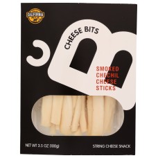 CHEESE BITS: Smoked Chechil Cheese Sticks, 3.5 oz