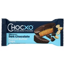 CHOCXO: 70% Dark Chocolate Peanut Butter Cups, 28 gm