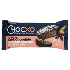 CHOCXO: 70% Dark Chocolate Coconut Almond Butter Cups, 28 gm