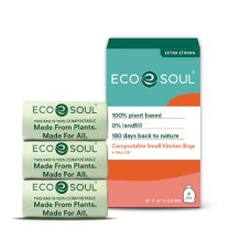 ECO SOUL: 4 Gallon Small Bin Bags, 25 ct