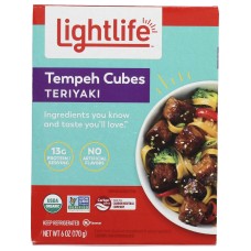 LIGHTLIFE: Teriyaki Tempeh Cubes, 6 oz