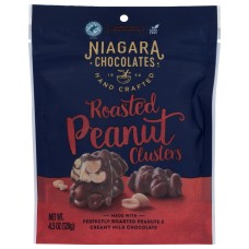 NIAGARA: Milk Chocolate Roasted Peanut Clusters, 4.5 oz