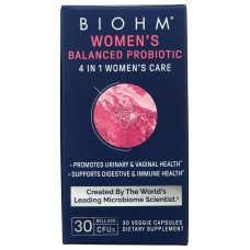 BIOHM: Womens Balanced Probiotic Supplement, 30 vc