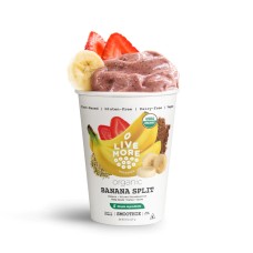 LIVE MORE ORGANICS: Banana Split Frozen Fruit Cup, 8 oz