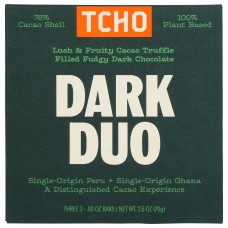 TCHO: Dark Duo Chocolate Bar, 2.5 oz