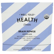 WELL TOLD HEALTH: Brain Adaptogen Powder PKT, 2.59 OZ