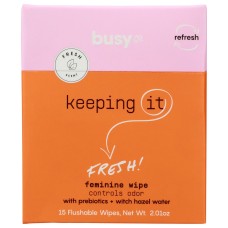 BUSY CO: Wipes Feminine, 15 pc