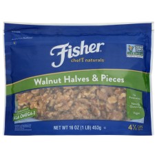 FISHER: Walnut Halves & Pieces, 16 oz