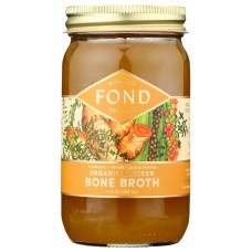 FOND BONE BROTH: Broth Bone Turmeric N Black Pepper Chicken Organic, 14 FO