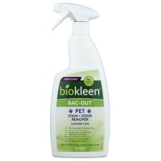 BIOKLEEN: Lavender Lime Bac-Out Pet Stain & Odor Remover Foaming Spray, 32 fo