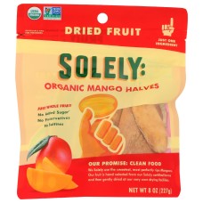 SOLELY: Organic Dried Mango Halves, 8 oz