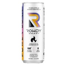 ROWDY ENERGY: Beverage Power Burn Pineapple Passionfruit, 12 FO