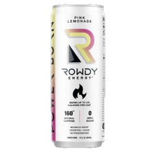 ROWDY ENERGY: Beverage Power Burn Pink Lemonade, 12 FO