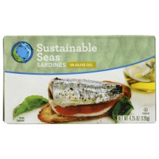 SUSTAINABLE SEAS: Sardines in Olive Oil, 5 oz