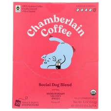 CHAMBERLAIN COFFEE: Social Dog - Cold Brew Singles 10Pk, 5 OZ