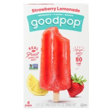GOODPOP: Strawberry Lemonade 4 Pops, 10 oz