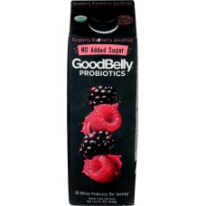 GOOD BELLY: No Added Sugar Raspberry Blackberry Juice, 32 oz