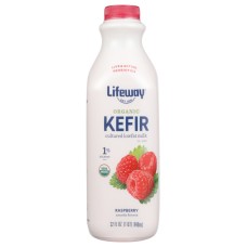 LIFEWAY: Organic Low Fat Kefir Raspberry, 32 oz