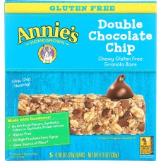 ANNIE'S HOMEGROWN: Double Chocolate Chip Granola Bars, 4.9 oz