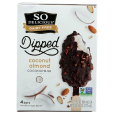 SO DELICIOUS: Dipped Coconutmilk Almond Bars, 9.2 oz