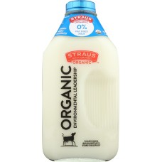 STRAUS: Organic Fat Free Milk, 64 oz