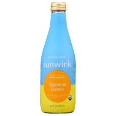 SUNWINK: Digestion Lemon Sparkling Tonic, 12 fo
