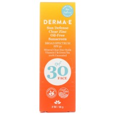 DERMA E: Sunscreen Oil-free Face Spf30, 2 OZ