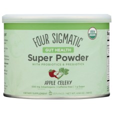 FOUR SIGMATIC: Gut Health Super Powder Apple Celery, 4.94 oz
