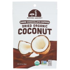 MAVUNO HARVEST: Organic Dried Coconut Dipped in Dark Chocolate, 3 oz
