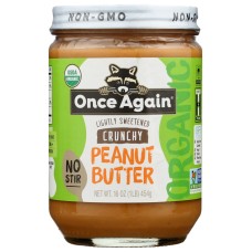 ONCE AGAIN: Organic American Classic Crunchy Peanut Butter, 16 Oz