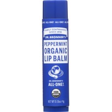 DR BRONNER'S: Organic Peppermint Lip Balm, 0.15 oz
