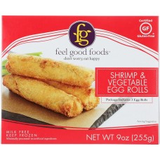FEEL GOOD FOODS: Gluten Free Shrimp & Vegetable Egg Rolls, 9 oz