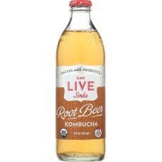 LIVE SODA: Root Beer Kombucha, 12 oz