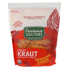 FARMHOUSE CULTURE: Crunchy Kraut Sriracha Ginger Kimchi, 16 oz