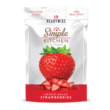 SIMPLE KITCHEN: Freeze Dried Sliced Strawberries Real Fruit Snacks, 0.7 oz
