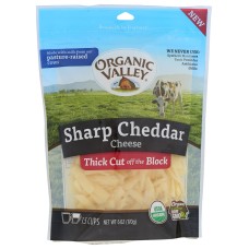 ORGANIC VALLEY: Sharp Cheddar Cheese Thick Cut Off the Block, 6 oz