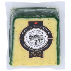 SNOW DONIA: Green Thunder Cheddar Cheese, 5.3 oz