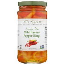 JEFFS NATURALS: Sunshine Mix Mild Banana Pepper Rings, 12 fl oz